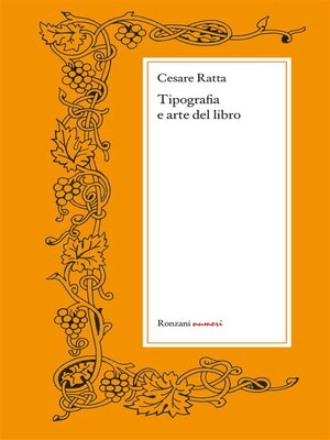 cover image of Tipografia e arte del libro